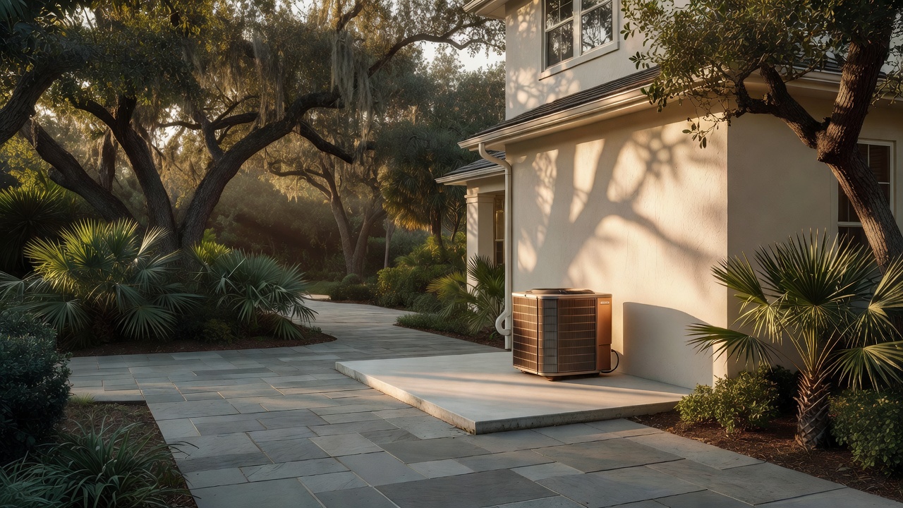 Lithia home with outdoor air conditioner